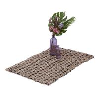 RELAXDAYS Jute Teppich 60x90 cm beige/schwarz