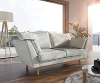 DELIFE Sofa Mena Flachgewebe Mint 180x90 cm 2-Sitzer