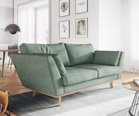 DELIFE Sofa Mena Mikrofaser Grün 180x90 cm 2-Sitzer