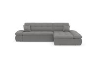 DOMO collection Ecksofa »Moric«, im XXL-Format, wahlweise mit Bettfunktion und Armlehnenverstellung, inklusive loser Zierkissen, frei im Raum stellbar