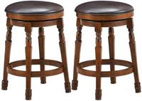 COSTWAY Barhocker 2er Set 60cm hoch Drehbar braun