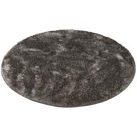 Snapstyle Hochflor Shaggy Teppich Feeling Mix Rund Teppiche silber Gr. 100 x 100