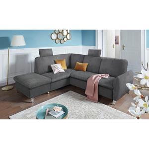 Sit&More Ecksofa, mit Federkern, zwei Kopfstützen und wahlweise mit Bettfunktion