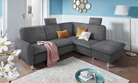 sit&more Hoekbank Daytona L-vorm met binnenvering, twee hoofdsteunen en naar keuze met slaapfunctie