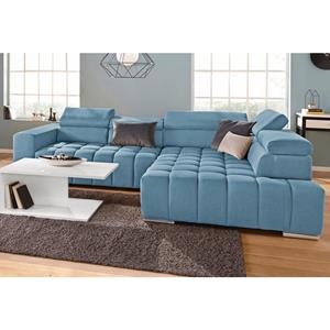 exxpo - sofa fashion Hoekbank met verstelbare hoofdsteun resp. rugleuning, naar keuze met slaapfunctie