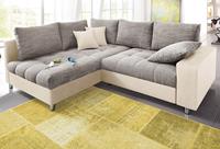 Nova Via Ecksofa Tobi 2, wahlweise mit Kaltschaum (140kg Belastung/Sitz) und Bettfunktion