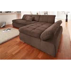 Domo Collection Ecksofa NMoric, XXL, mit Recamiere, wahlweise mit Bettfunktion