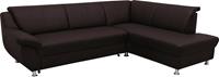 Domo Collection Ecksofa Pilar, mit Ottomane, wahlweise mit Bettfunktion