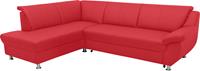 Domo Collection Ecksofa Pilar, mit Ottomane, wahlweise mit Bettfunktion