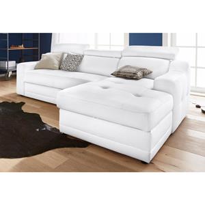 exxpo - sofa fashion Hoekbank met verstelbare hoofdsteun en verstelbare rugleuning, naar keuze met slaapfunctie en bedkist