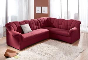 Domo Collection Ecksofa Papenburg, in großer Farbvielfalt, wahlweise mit Bettfunktion, Langer Schenkel links oder rechts bestellbar, frei im Raum stellbar