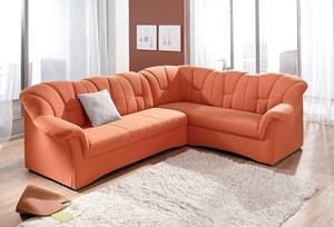 Domo Collection Ecksofa Papenburg, in großer Farbvielfalt, wahlweise mit Bettfunktion, Langer Schenkel links oder rechts bestellbar, frei im Raum stellbar