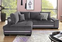 Nova Via Ecksofa Nikita 2, wahlweise mit Kaltschaum (140kg Belastung/Sitz), mit RGB-LED-Beleuchtung, Bluetooth-Soundsystem und Bettfunktion