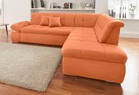 Domo Collection Ecksofa NMoric, Ottomane, wahlweise mit Bettfunktion und Armlehnenverstellung