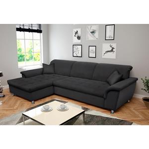 Domo Collection Ecksofa Franzi, wahlweise mit Bettfunktion, Bettkasten und Kopfteilverstellung, frei im Raum stellbar