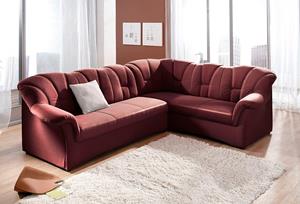 Domo Collection Ecksofa Papenburg, in großer Farbvielfalt, wahlweise mit Bettfunktion, Langer Schenkel links oder rechts bestellbar, frei im Raum stellbar