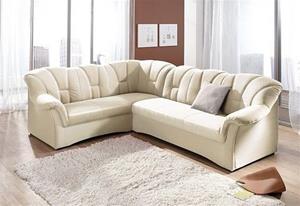 Domo Collection Ecksofa Papenburg, in großer Farbvielfalt, wahlweise mit Bettfunktion, Langer Schenkel links oder rechts bestellbar, frei im Raum stellbar