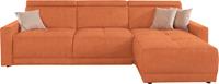 Domo Collection Ecksofa Ava, mit Recamiere, Federkern wahlweise mit Kopfteilverstellungen