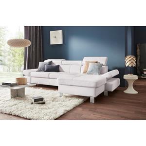exxpo - sofa fashion Hoekbank met verstelbare hoofdsteun en verstelbare rugleuning, naar keuze met slaapfunctie en bedkist