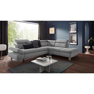 exxpo - sofa fashion Hoekbank met verstelbare hoofdsteun en verstelbare rugleuning, naar keuze met slaapfunctie en bedkist