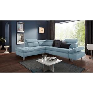exxpo - sofa fashion Hoekbank met verstelbare hoofdsteun en verstelbare rugleuning, naar keuze met slaapfunctie en bedkist