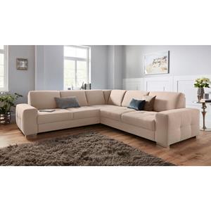 sit&more Hoekbank met binnenvering en zitdiepteverstelling, naar keuze met slaapfunctie en bedkist