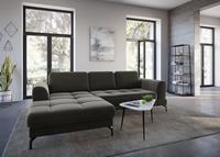 sit&more Hoekbank Bendigo V inclusief zitdiepteverstelling, bodemvrijheid 15 cm, 2 pootkleuren