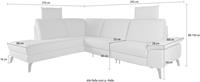 Ada Trendline Ecksofa Timo, inkl. Kopfstützen, wahlweise mit Relaxfunktion, Breite: 243 cm