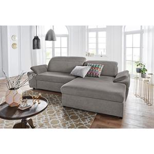 exxpo - sofa fashion Hoekbank Kyoto keuze met bedfunctie en bedlade, hoogwaardige bekleding, l-vorm