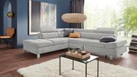 exxpo - sofa fashion Hoekbank Fiji, L-vorm met verstelbare hoofdsteun resp. rugleuning, naar keuze met slaapfunctie