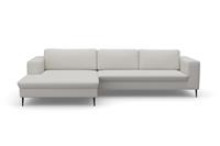DOMO collection Hoekbank Modica, tijdloos en elegant, L-vorm moderne uitstraling met ruime recamière, ook in cord
