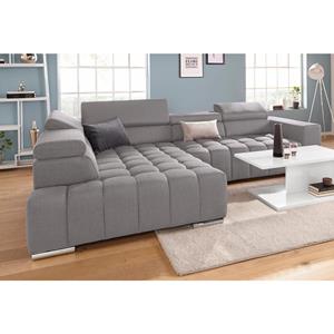 exxpo - sofa fashion Hoekbank met verstelbare hoofdsteun resp. rugleuning, naar keuze met slaapfunctie