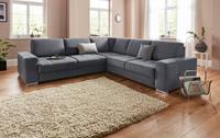 sit&more Hoekbank Santorini L-vorm met binnenvering en zitdiepteverstelling, naar keuze met slaapfunctie