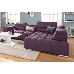 exxpo - sofa fashion Hoekbank met verstelbare hoofdsteun resp. rugleuning, naar keuze met slaapfunctie