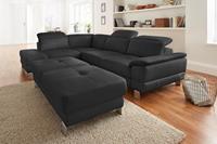 exxpo - sofa fashion Hoekbank Mantua, L-vorm met hoofd- of rugverstelling, bedfunctie en bedlade
