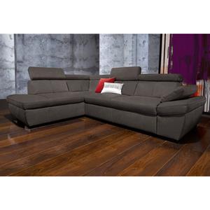 exxpo - sofa fashion Hoekbank inclusief hoofdbord en verstelbare armleuning, naar keuze met slaapfunctie en bedkist