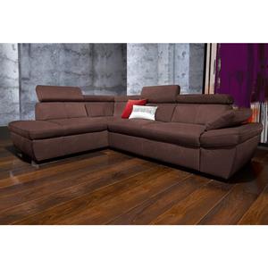 exxpo - sofa fashion Hoekbank inclusief hoofdbord en verstelbare armleuning, naar keuze met slaapfunctie en bedkist