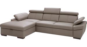 exxpo - sofa fashion Hoekbank inclusief hoofdbord en verstelbare armleuning, naar keuze met slaapfunctie en bedkist