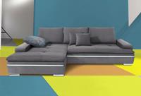 Nova Via Ecksofa, wahlweise mit Kaltschaum (140kg Belastung/Sitz), RGB-LED-Beleuchtung und Bettfunktion