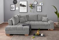 Nova Via Ecksofa, wahlweise mit Kaltschaum (140kg Belastung/Sitz), AquaClean-Stoff für leichte Reinigung mit Wasser und Bettfunktion / Bettkasten