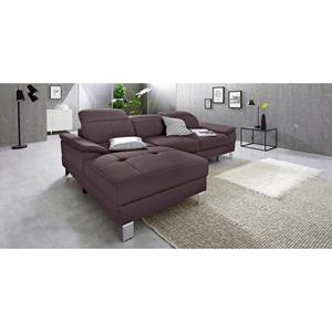 exxpo - sofa fashion Hoekbank inclusief hoofd- resp. verstelbare rugleuning, naar keuze met slaapfunctie en bedkist