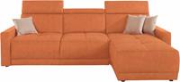 Domo Collection Ecksofa Ava, mit Recamiere, Federkern wahlweise mit Kopfteilverstellungen