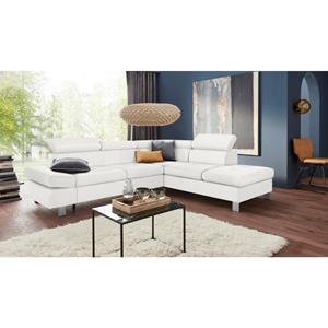 exxpo - sofa fashion Hoekbank met verstelbare hoofdsteun en verstelbare rugleuning, naar keuze met slaapfunctie en bedkist