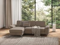 sit&more Hoekbank Padua inclusief zitdiepteverstelling, armleuning en binnenvering, optioneel slaapfunctie met bergruimte, vrij plaatsbaar