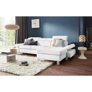 exxpo - sofa fashion Hoekbank met verstelbare hoofdsteun en verstelbare rugleuning, naar keuze met slaapfunctie en bedkist