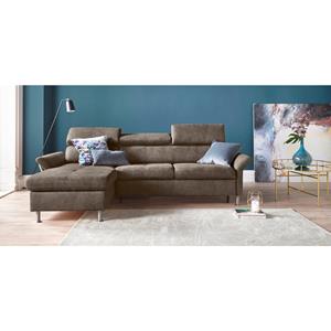 exxpo - sofa fashion Hoekbank inclusief hoofd- resp. verstelbare rugleuning, naar keuze met slaapfunctie en bedkist