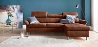 exxpo - sofa fashion Hoekbank Maretto, comfortabel en handig, L-vorm inclusief verstelbare hoofd- en rugleuning, naar keuze met slaapfunctie