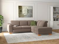sit&more Hoekbank Durness met binnenvering en massief houten poten, naar keuze met verstelbare hoofdsteun