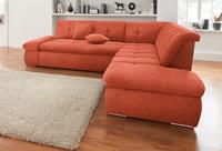 Domo Collection Ecksofa NMoric, Ottomane, wahlweise mit Bettfunktion und Armlehnenverstellung