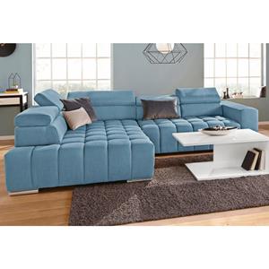 exxpo - sofa fashion Hoekbank met verstelbare hoofdsteun resp. rugleuning, naar keuze met slaapfunctie